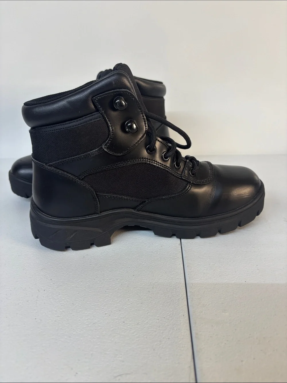 Skechers Men’s Black HydroGuard Lace-Up Tactical Boots